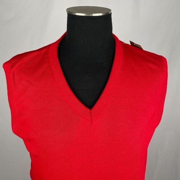 Jantzen NWT Red Knit Layering Vest - Mens L - Picture 2 of 8